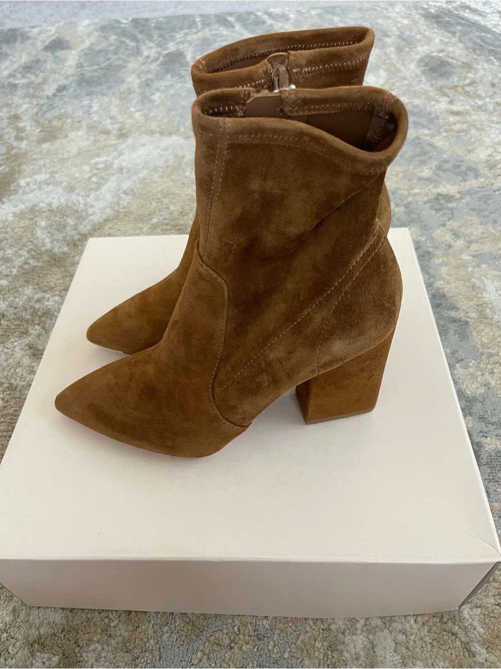 Loeffler Randall Brown Suede Pointed Toe Ankle Booties